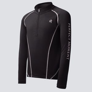 'PERFECT MOMENT' HALF ZIP BLACK SKI LAYER TOP AGE 8 - MSRP $150 - NWT SAVE $110